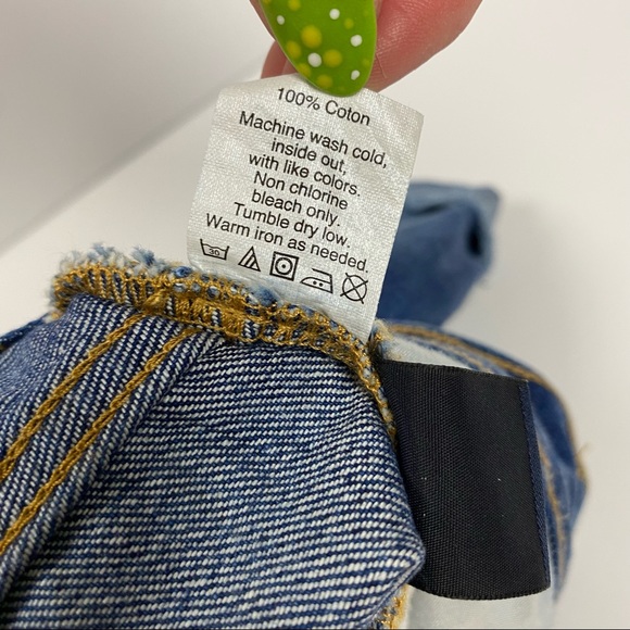 J Crew Medium Dark Wash Cuffed Denim Shorts Size 24 - Picture 9 of 12